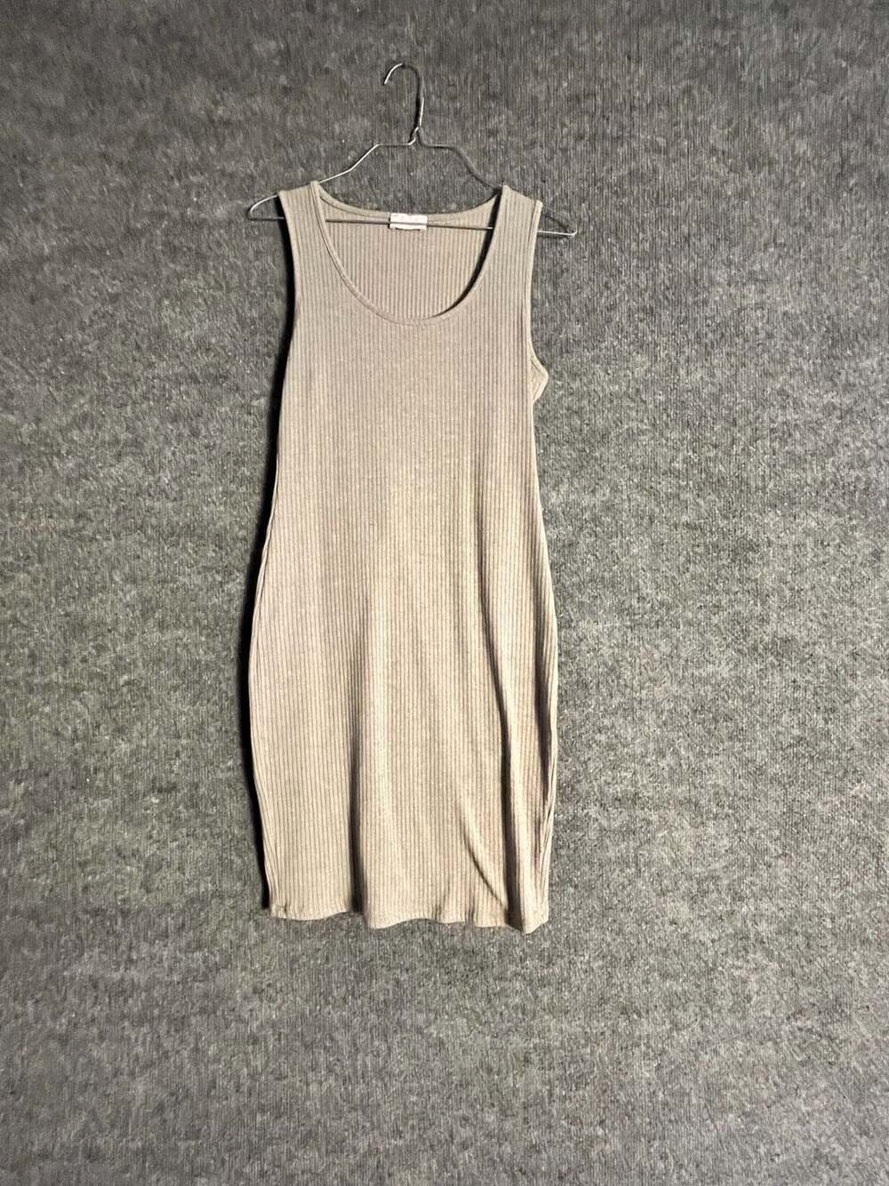 Pink Lily Rib Knit Tank Dress Size M grey 003-156